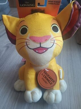 Disney Lion King Simba Plush - Yellow with Cream and Pink Accents